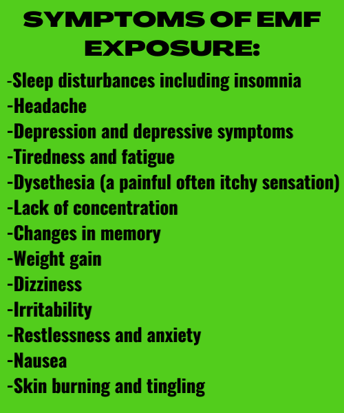 symptoms of EMF exposure